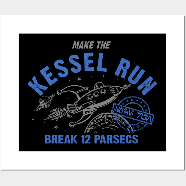 Kessel Run Vintage Wall Art by PopCultureShirts